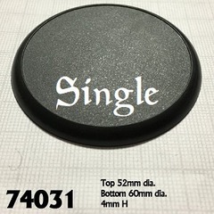 74031 - 60mm Round Plastic Display Base - Single